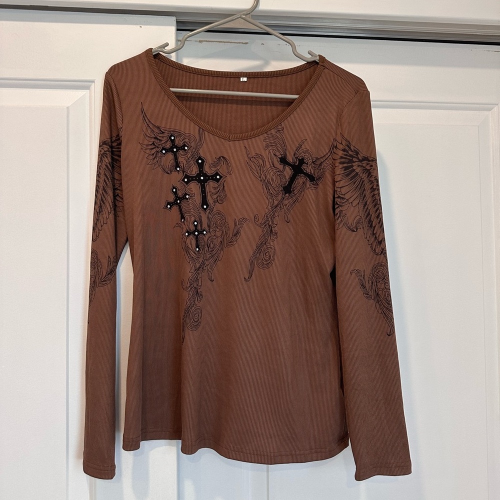 Brown Long Sleeve Shirt